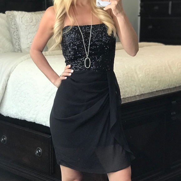 bebe Dresses & Skirts - Bebe Black Sequin Dress Mini